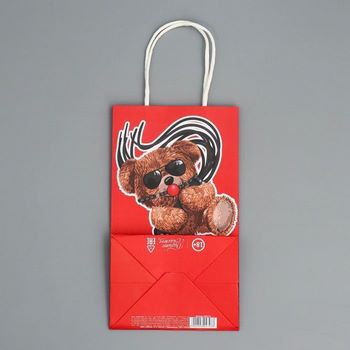 Подарочный крафтовый пакет «Только тебе» - 12x21x9 см.