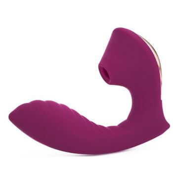 Фиолетовый вибромассажёр с вакуумной стимуляцией Vaginal   Suction Lover