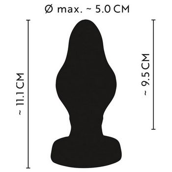 Черная анальная пробка Super Soft Butt Plug - 11,1 см.