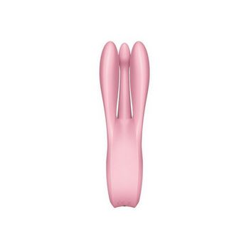 Розовый вибратор Threesome 1 с  пальчиками