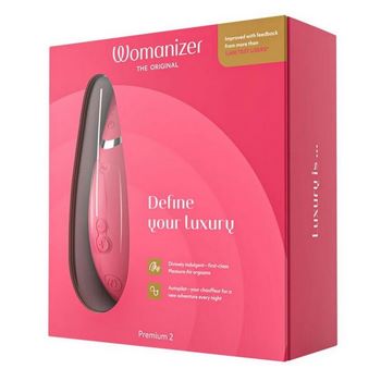 Розовый клиторальный стимулятор Womanizer Premium 2