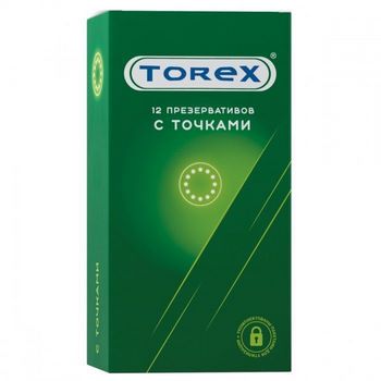 Текстурированные презервативы Torex  С точками  - 12 шт.