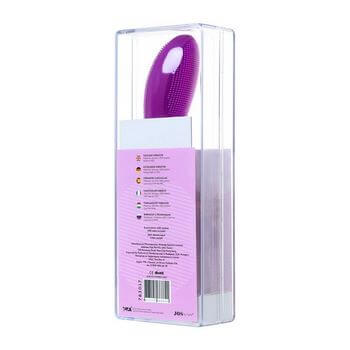 Фиолетовый вибратор с ресничками JOS DESI - 18,5 см.