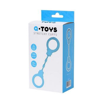 Голубые силиконовые наручники A-Toys без ключа