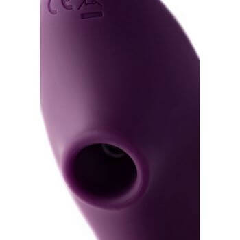 Фиолетовый вибромассажер с двойной стимуляцией Mave