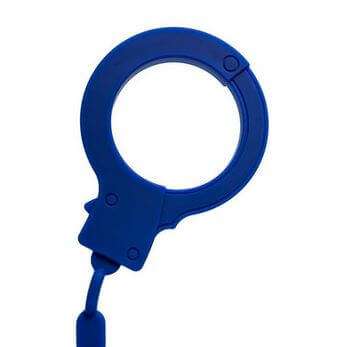 Синие силиконовые наручники  Штучки-дрючки