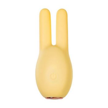 Желтый клиторальный стимулятор с ушками Mr. Bunny