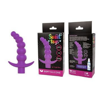 Фиолетовая вибрирующая анальная елочка Sweet Toys - 10,8 см.