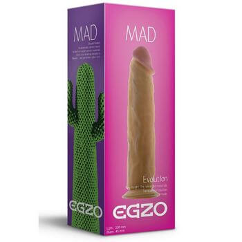 Телесный фаллоимитатор без мошонки Mad Cactus - 23 см.
