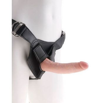 Страпон на виниловых трусиках Strap-on Harness Cock - 17,8 см.