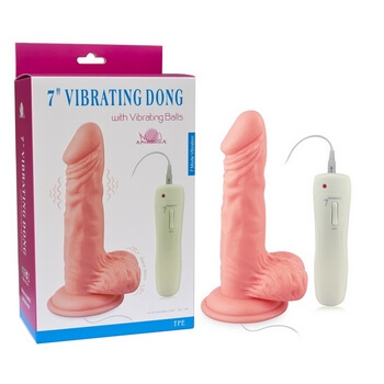 Вибратор телесный 7 Vibrating Dong with Vibrating Balls