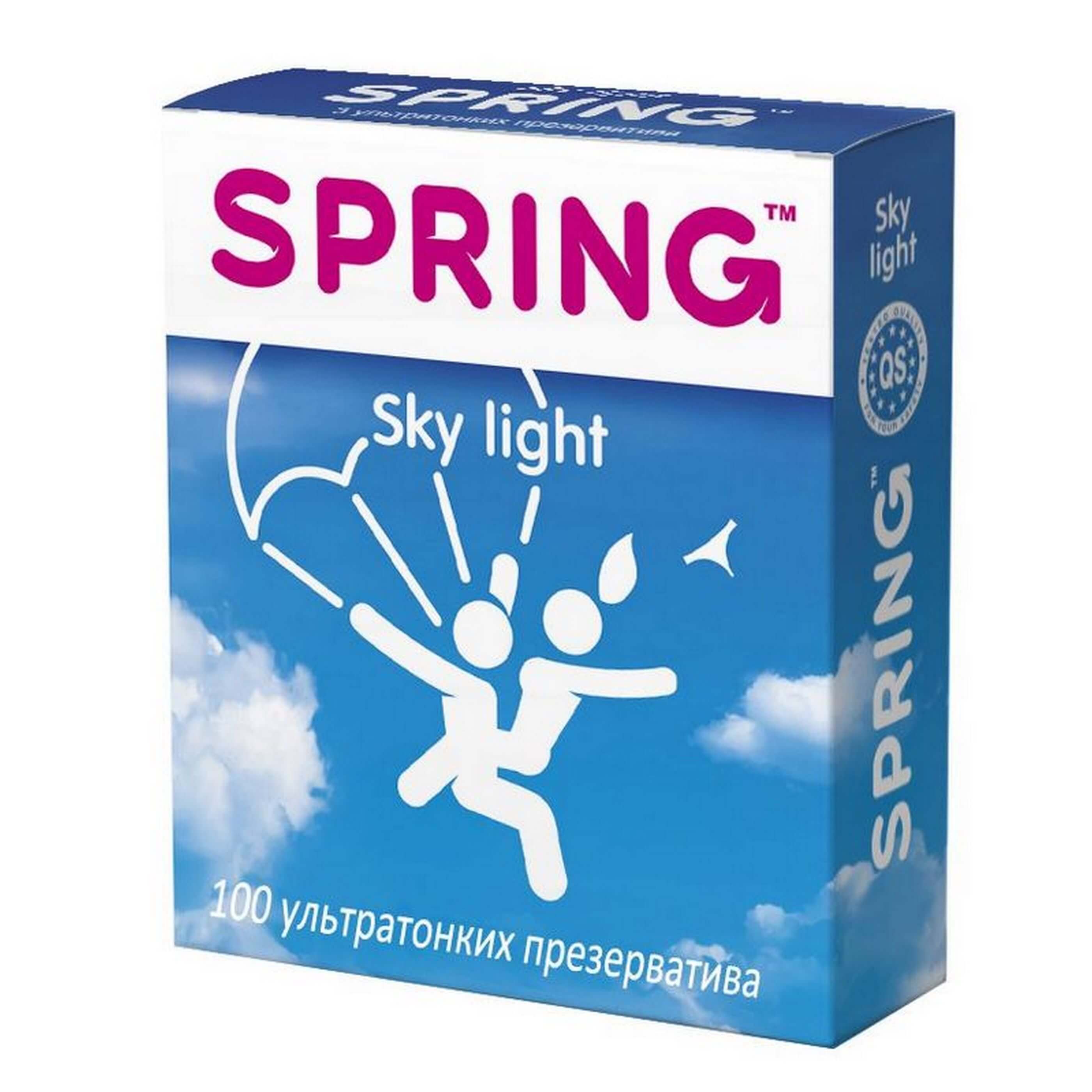 Ультратонкие презервативы SPRING SKY LIGHT - 100 шт.