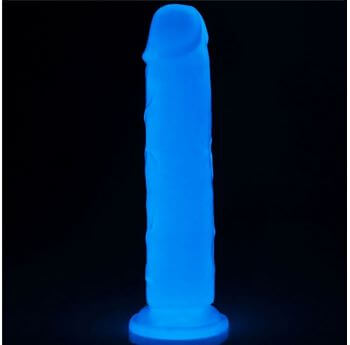 Прозрачный, светящийся в темноте фаллоимитатор Lumino Play Dildo - 21 см.