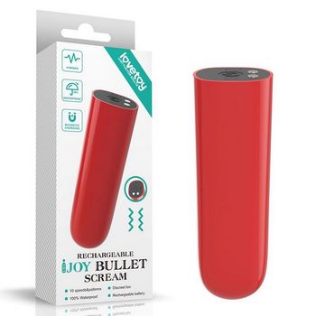 Красный мини-вибратор IJOY Rechargeable Bullet Scream