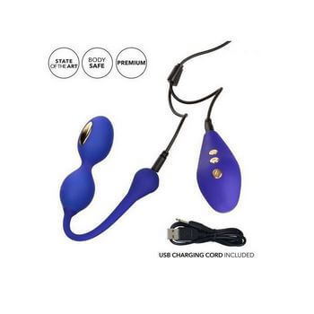 Фиолетовые виброшарики с электростимуляцией Impulse Intimate E-Stimulator Dual Kegel