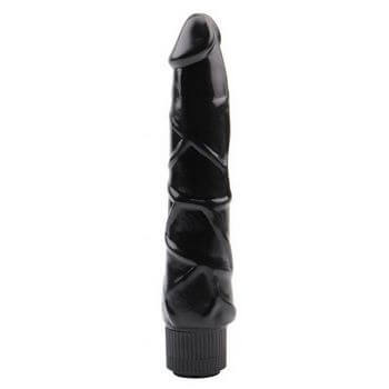 Черный вибратор-реалистик Ignite Vibrating Cock - 21,5 см.
