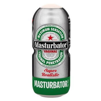 Стилизованный под пивную банку мастурбатор-вагина Vagina Beer Masturbator