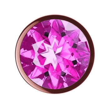 Пробка цвета розового золота с лиловым кристаллом Diamond Quartz Shine L - 8,3 см.