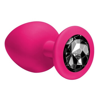 Анальная пробка Emotions Cutie Large Pink black Crystal