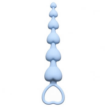 Анальная цепочка Hearts Beads Blue