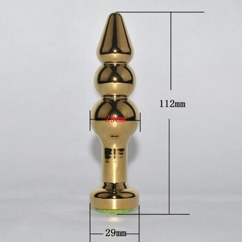 Пробка металл фигурная елочка золото с прозрачным стразом 11,2х2,9см