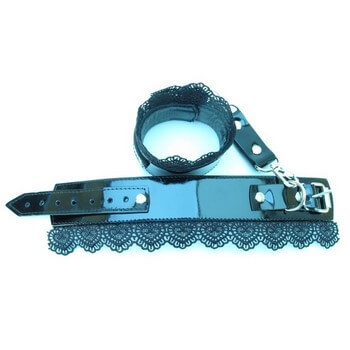 Изысканные наручники с кружевом Black BDSM Light