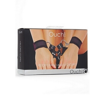 Комплект для бондажа  Velcro hand and leg cuffs black SH-OOU052BLK